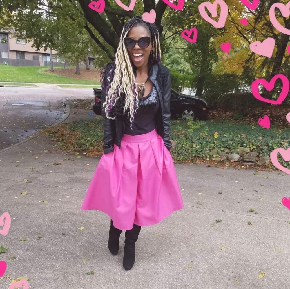 Pink skirt